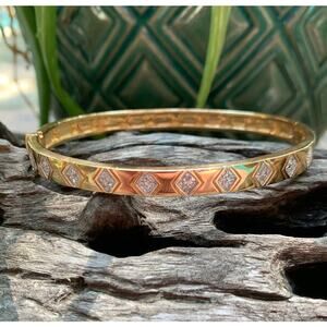 Ross-Simons Gold Diamond-Accented Bangle Bracelet
